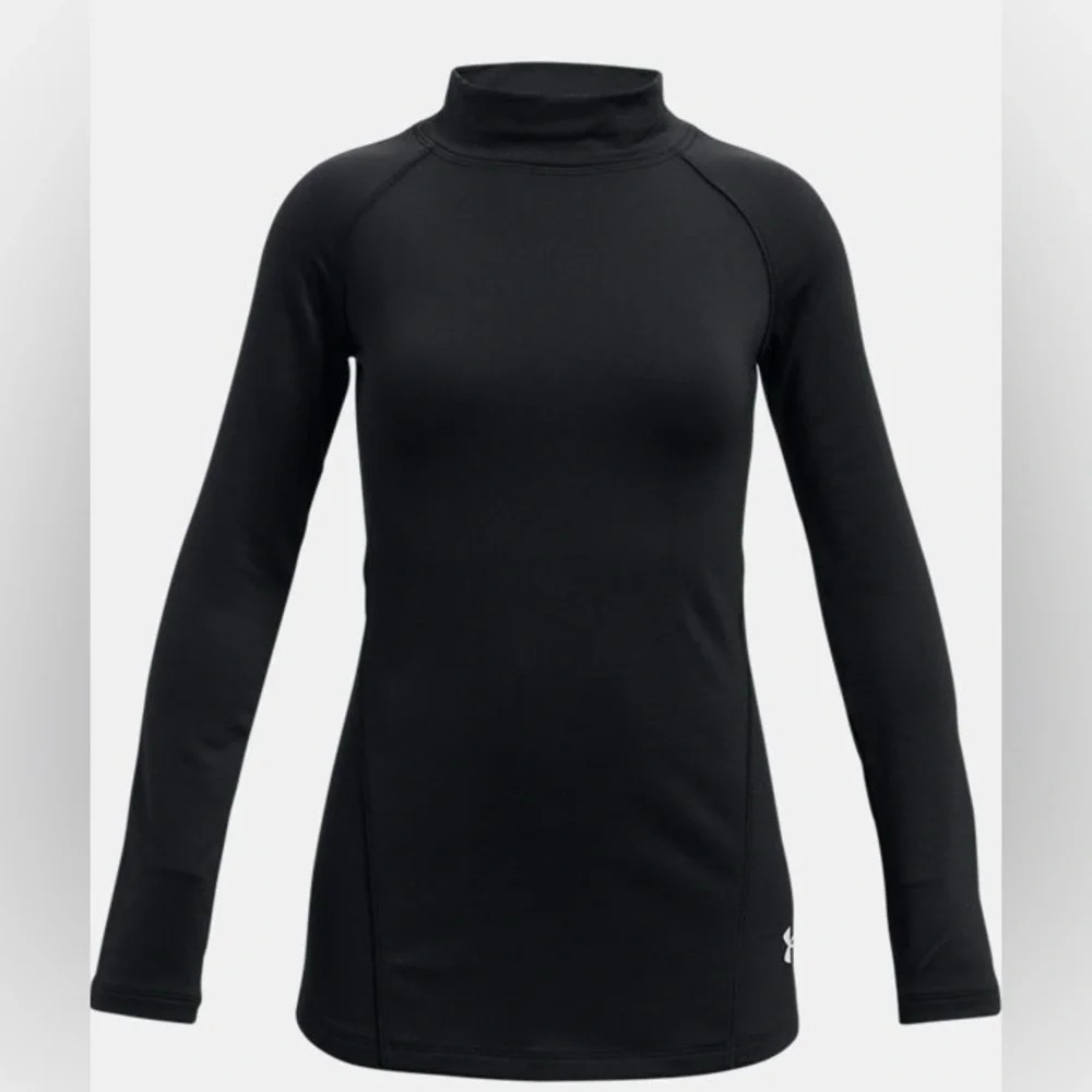 Under‎ Armour Cold Gear Mockneck Long Sleeve Shirt Youth Girls Black